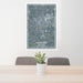 24x36 Newnan Georgia Map Print Portrait Orientation in Afternoon Style Behind 2 Chairs Table and Potted Plant