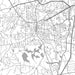 Newnan Georgia Map Print in Classic Style Zoomed In Close Up Showing Details
