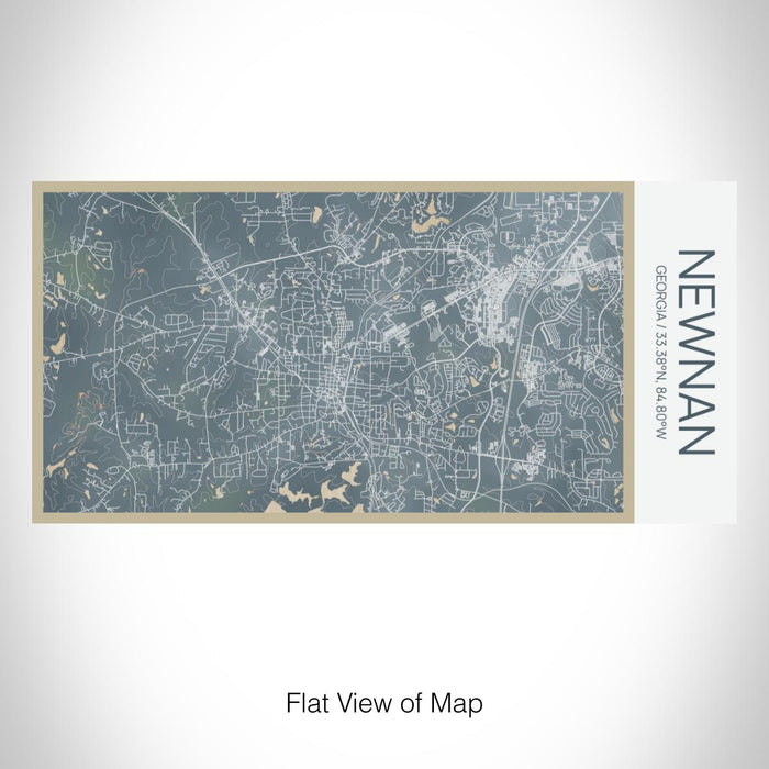 Rendered View of Newnan Georgia Map on 17oz Stainless Steel Insulated Bottle with printed afternoon style map