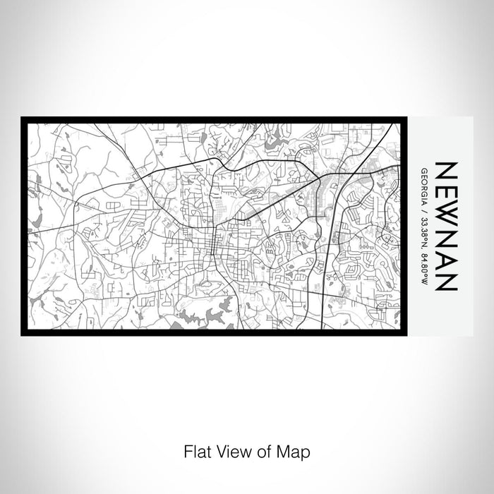 Rendered View of Newnan Georgia Map on 17oz Stainless Steel Insulated Bottle with printed classic style map