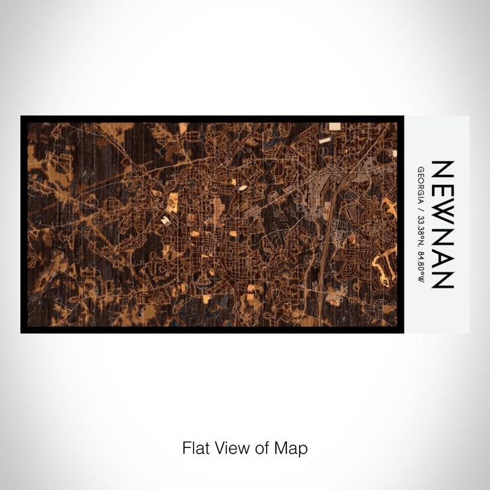Rendered View of Newnan Georgia Map on 17oz Stainless Steel Insulated Bottle with printed ember style map