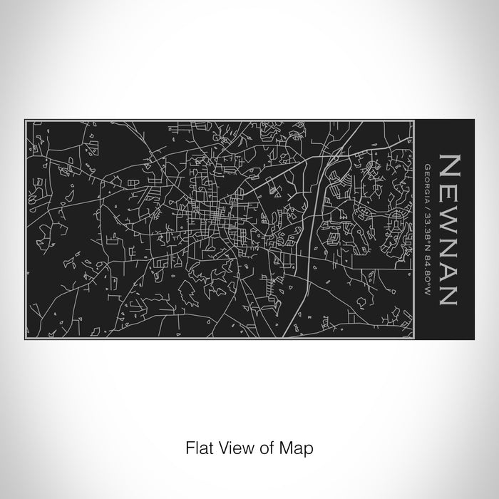 Rendered View of Newnan Georgia Map on 17oz Stainless Steel Insulated Cola Bottle in Black