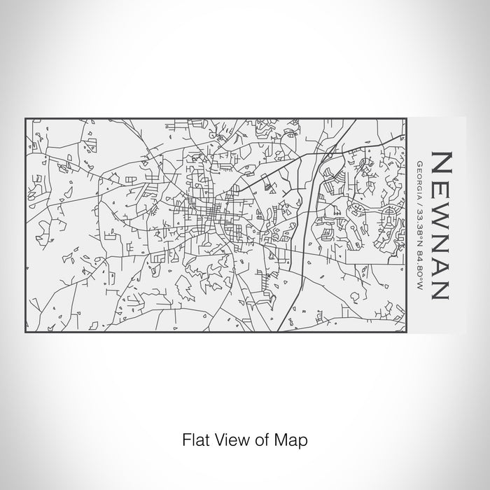 Rendered View of Newnan Georgia Map on 17oz Stainless Steel Insulated Cola Bottle in White