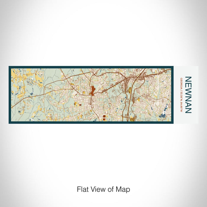 Rendered View of Newnan Georgia Map on 10oz Stainless Steel Insulated Cup in Woodblock with Sliding Lid