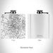 Rendered View of Newnan Georgia Map on 6oz Stainless Steel Flask in White