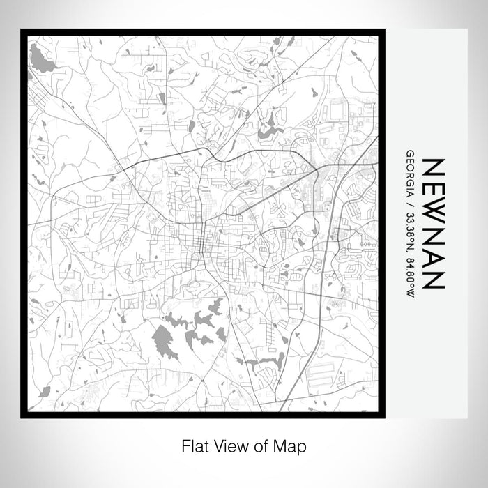 Rendered View of Newnan Georgia Map on 17oz Stainless Steel Insulated Tumbler in Classic Map Style