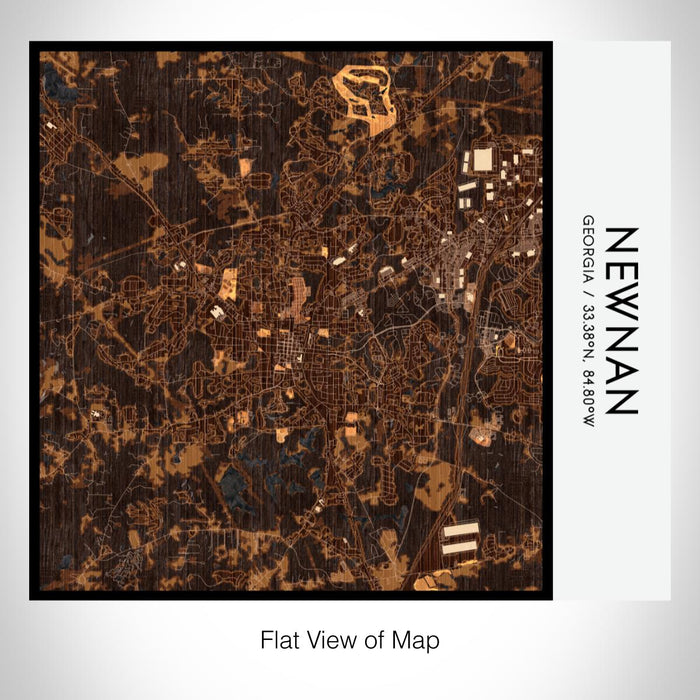 Rendered View of Newnan Georgia Map on 17oz Stainless Steel Insulated Tumbler in Ember Map Style