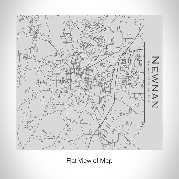 Rendered View of Newnan Georgia Map on 17oz Stainless Steel Insulated Tumbler