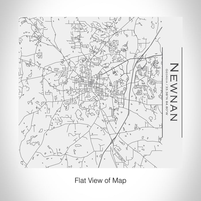 Rendered View of Newnan Georgia Map on 17oz Stainless Steel Insulated Tumbler in White