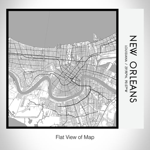 Rendered View of New Orleans Louisiana Map on 17oz Stainless Steel Insulated Tumbler in Classic Map Style