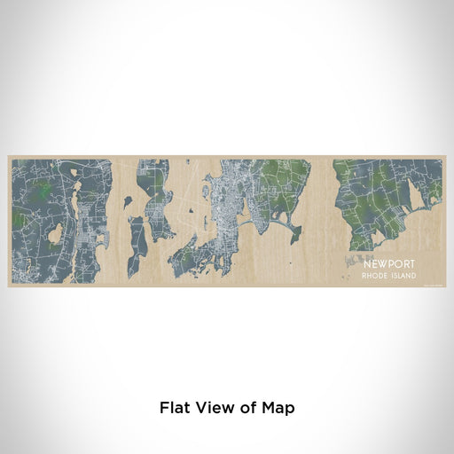 Flat View of Map Custom Newport Rhode Island Map Enamel Mug in Afternoon