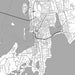 Newport Rhode Island Map Print in Classic Style Zoomed In Close Up Showing Details