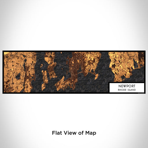 Flat View of Map Custom Newport Rhode Island Map Enamel Mug in Ember