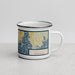 Right View Custom Newport Rhode Island Map Enamel Mug in Woodblock