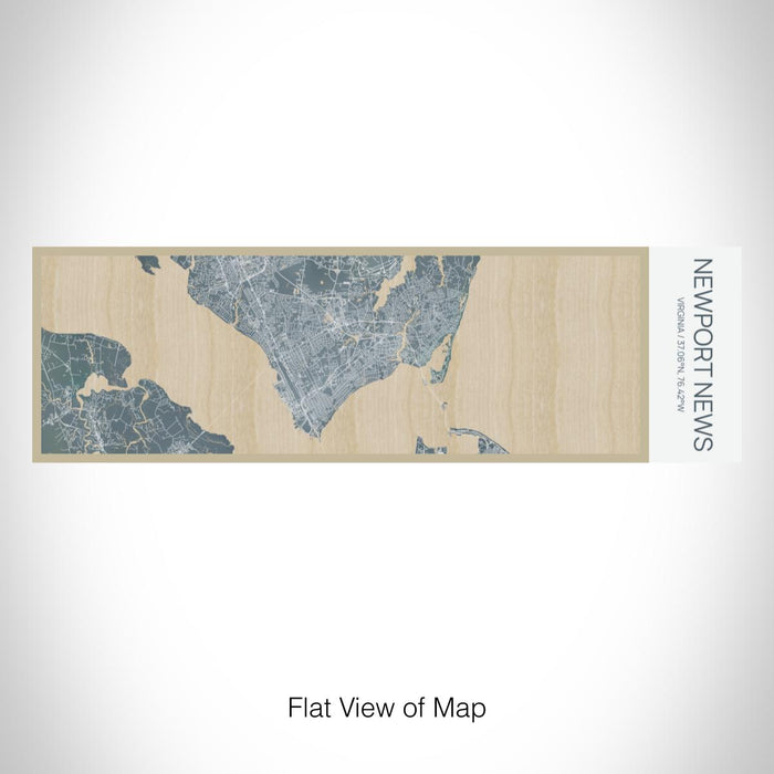Rendered View of Newport News Virginia Map on 10oz Stainless Steel Insulated Cup in Afternoon with Sliding Lid