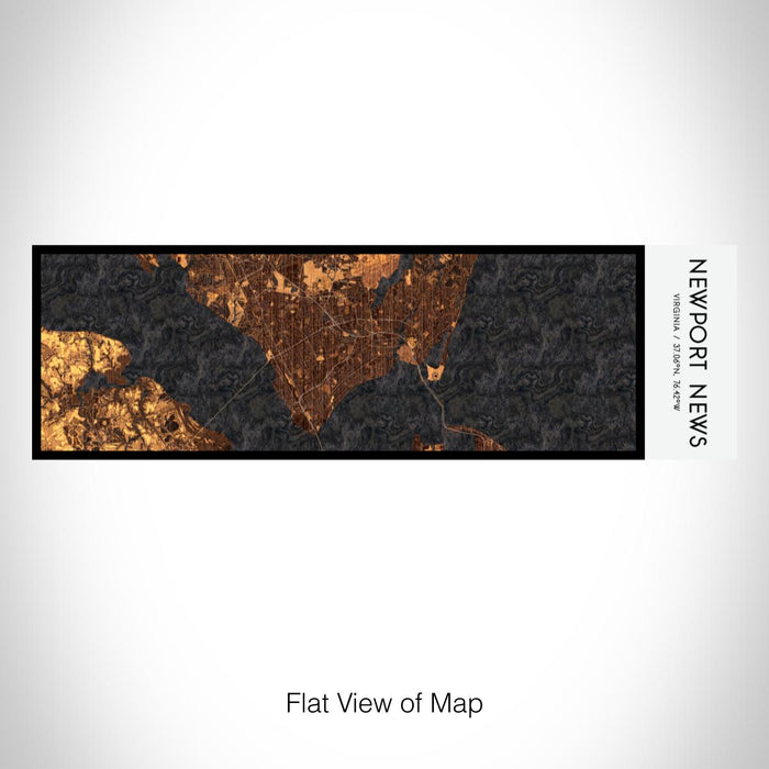 Rendered View of Newport News Virginia Map on 10oz Stainless Steel Insulated Cup in Ember with Sliding Lid