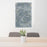 24x36 Newton Massachusetts Map Print Portrait Orientation in Afternoon Style Behind 2 Chairs Table and Potted Plant