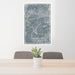 24x36 Newton Massachusetts Map Print Portrait Orientation in Afternoon Style Behind 2 Chairs Table and Potted Plant