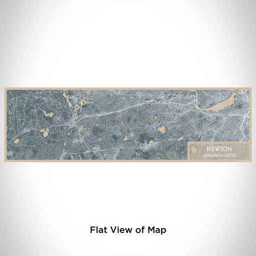 Flat View of Map Custom Newton Massachusetts Map Enamel Mug in Afternoon