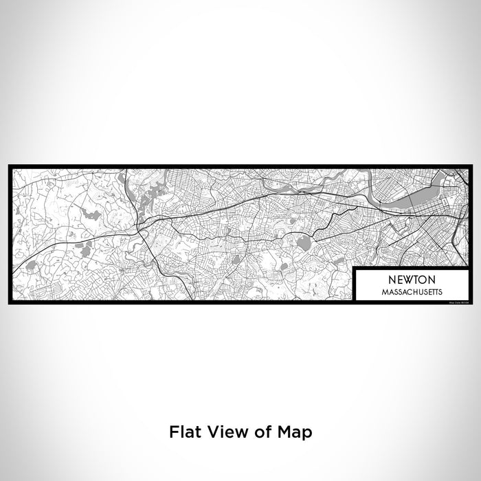 Flat View of Map Custom Newton Massachusetts Map Enamel Mug in Classic