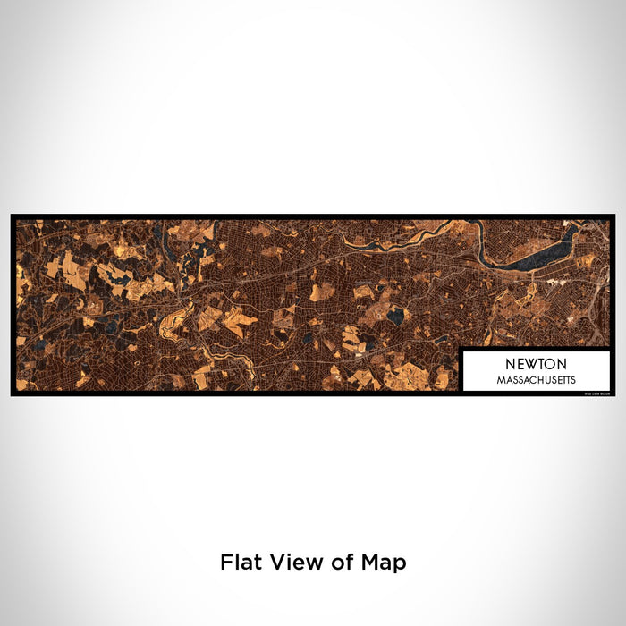 Flat View of Map Custom Newton Massachusetts Map Enamel Mug in Ember