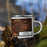 Right View Custom Newton Massachusetts Map Enamel Mug in Ember on Grass With Trees in Background