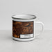 Right View Custom Newton Massachusetts Map Enamel Mug in Ember