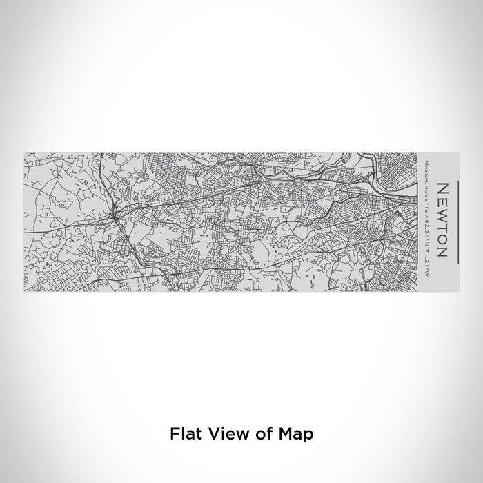 Rendered View of Newton Massachusetts Map Engraving on 10oz Stainless Steel Insulated Cup with Sipping Lid