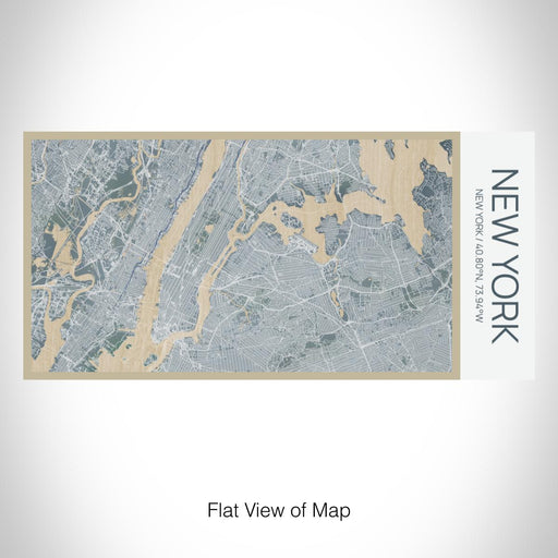 Rendered View of New York New York Map on 17oz Stainless Steel Insulated Bottle with printed afternoon style map