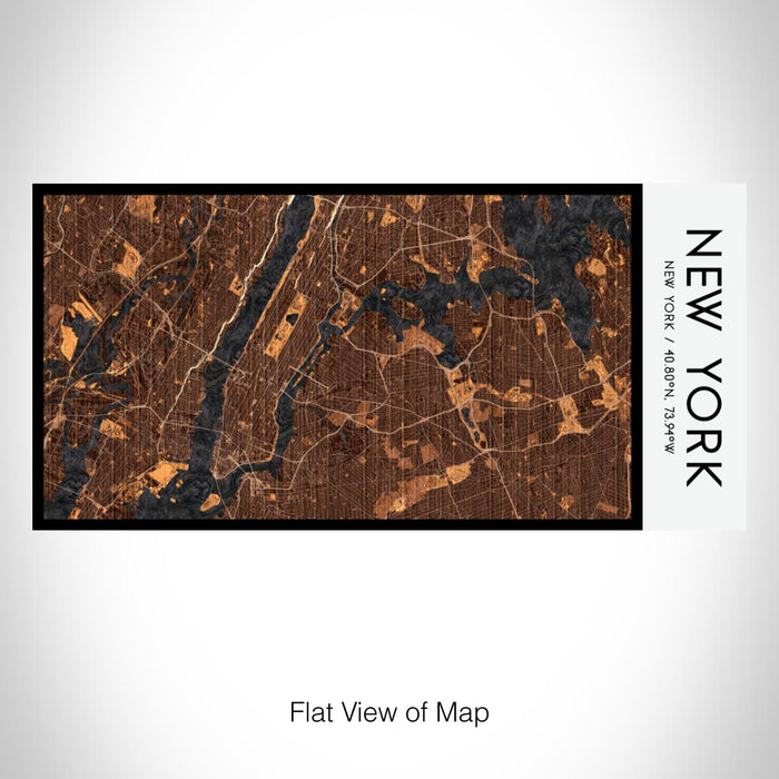 Rendered View of New York New York Map on 17oz Stainless Steel Insulated Bottle with printed ember style map