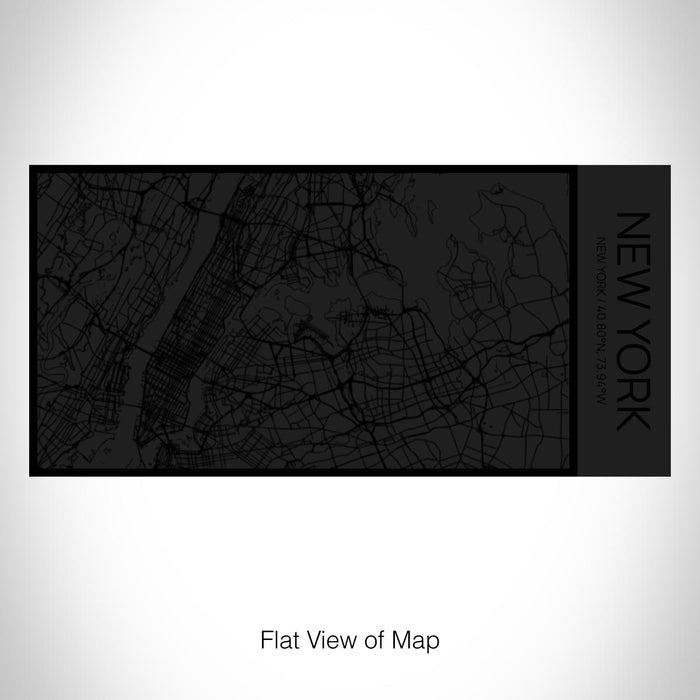 Rendered View of New York New York Map on 17oz Stainless Steel Insulated Cola Bottle in Stainless in Matte Black