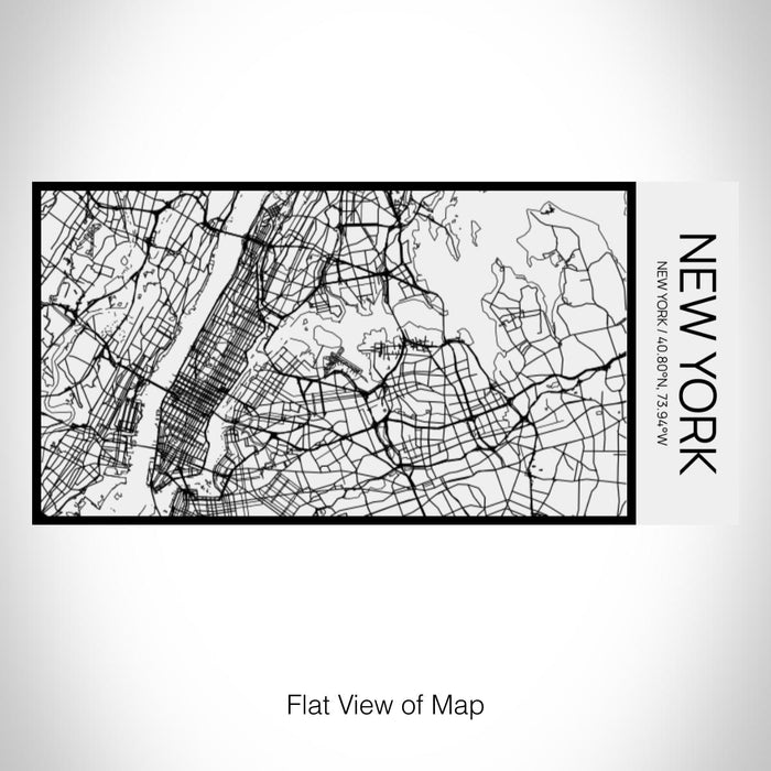 Rendered View of New York New York Map on 17oz Stainless Steel Insulated Cola Bottle in Stainless in Matte White