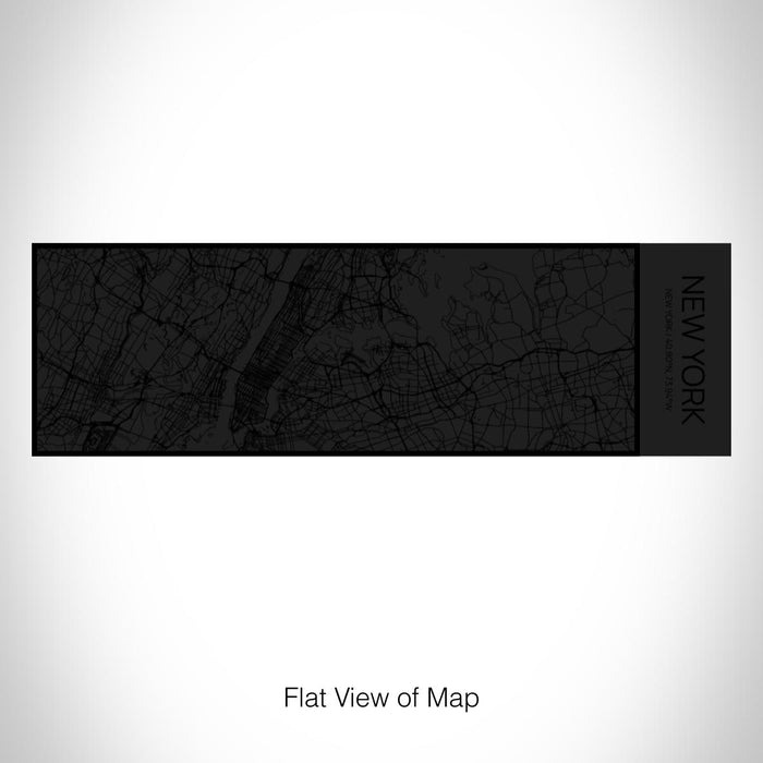 Rendered View of New York New York Map on 10oz Stainless Steel Insulated Cup in Matte Black with Sliding Lid