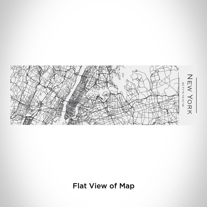 Rendered View of New York New York Map Engraving on 10oz Stainless Steel Insulated Cup with Sliding Lid in White