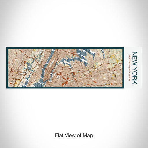 Rendered View of New York New York Map on 10oz Stainless Steel Insulated Cup in Woodblock with Sliding Lid