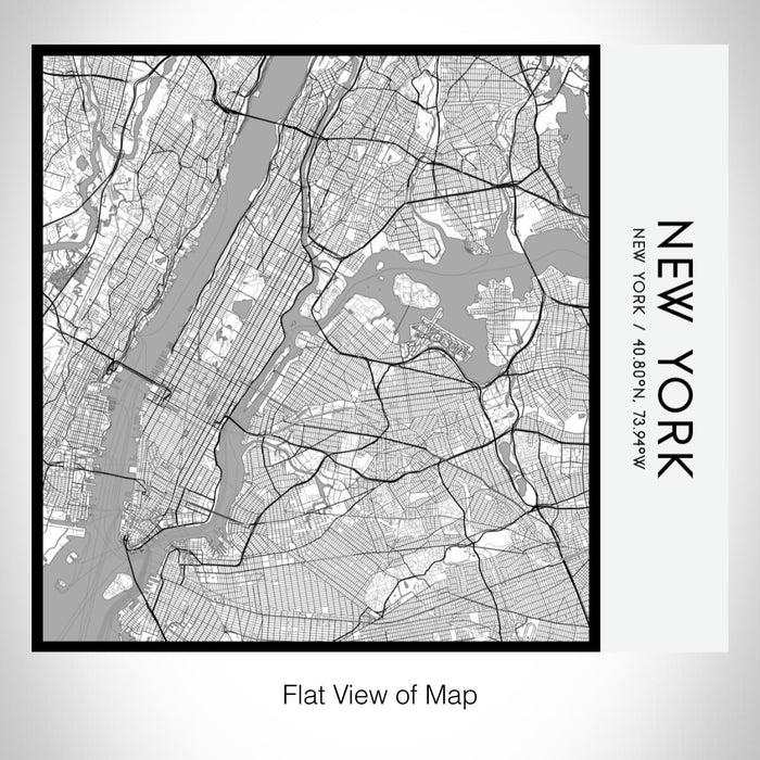 Rendered View of New York New York Map on 17oz Stainless Steel Insulated Tumbler in Classic Map Style