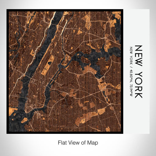 Rendered View of New York New York Map on 17oz Stainless Steel Insulated Tumbler in Ember Map Style