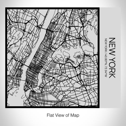 Rendered View of New York New York Map on 17oz Stainless Steel Insulated Tumbler in Tactile Lines with Succulent in Background