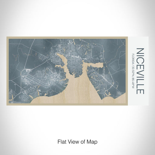 Rendered View of Niceville Florida Map on 17oz Stainless Steel Insulated Bottle with printed afternoon style map