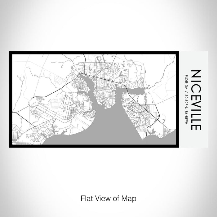 Rendered View of Niceville Florida Map on 17oz Stainless Steel Insulated Bottle with printed classic style map