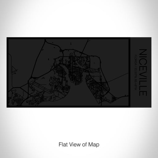 Rendered View of Niceville Florida Map on 17oz Stainless Steel Insulated Cola Bottle in Stainless in Matte Black