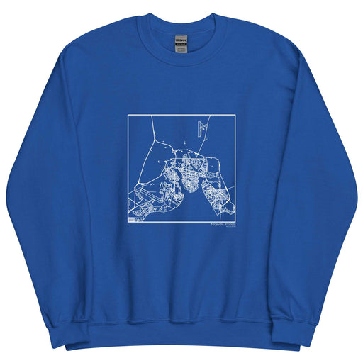 Niceville Florida  Map Unisex Crewneck Sweater with City inscription in Royal Blue