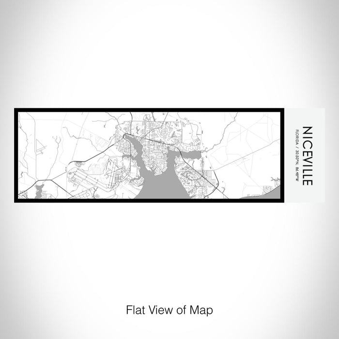 Rendered View of Niceville Florida Map on 10oz Stainless Steel Insulated Cup in Classic with Sliding Lid