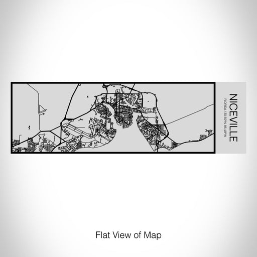 Rendered View of Niceville Florida Map on 10oz Stainless Steel Insulated Cup with Sipping Lid