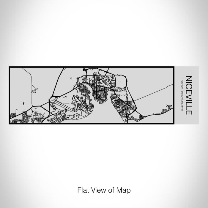 Rendered View of Niceville Florida Map on 10oz Stainless Steel Insulated Cup with Sipping Lid