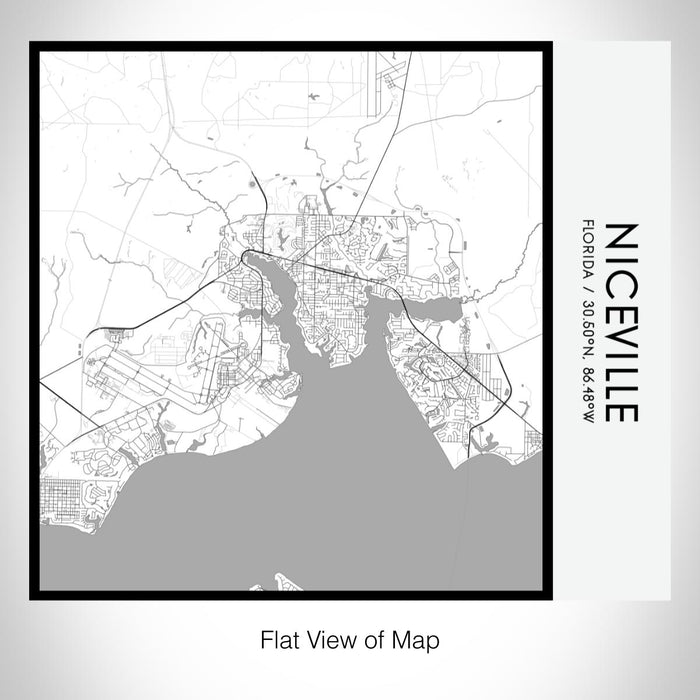 Rendered View of Niceville Florida Map on 17oz Stainless Steel Insulated Tumbler in Classic Map Style
