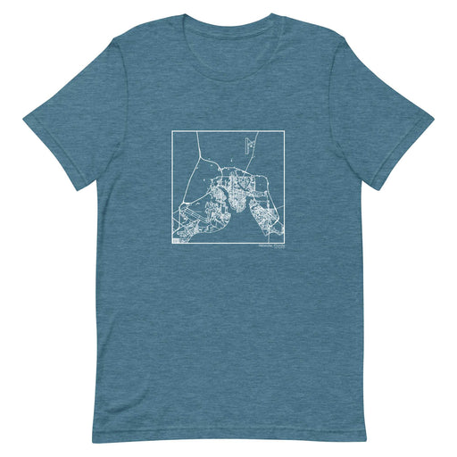 Niceville Florida  Map Unisex T-Shirt with City inscription in Heather Teal