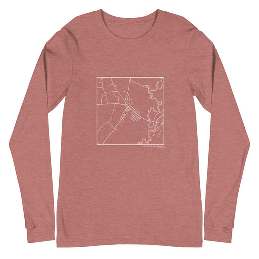 Nichols South Carolina  Map Unisex Long-Sleeve T-shirt with City inscription in Heather Mauve