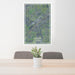 24x36 Niota Tennessee Map Print Portrait Orientation in Afternoon Style Behind 2 Chairs Table and Potted Plant
