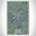 Niota Tennessee Map Print Portrait Orientation in Afternoon Style With Shaded Background